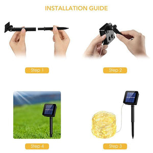 Outdoor Decorative Solar String Lights, 33ft 100 LED Lights-Lights Strip-Prime4Choice.com-Prime4Choice.com