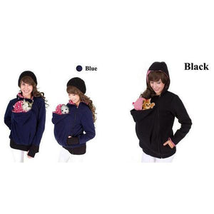 Mom Outwear Sweatshirts Maternity Kangaroo Hoodies With Baby Pet Carriers