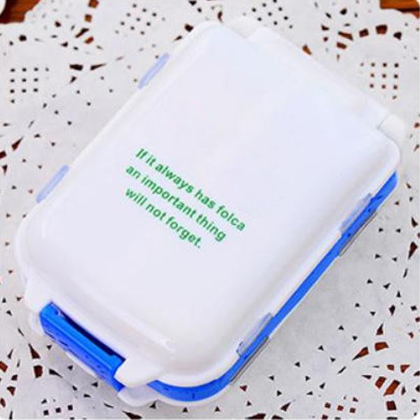 Portable Compact Pill Box-Box-Prime4Choice.com-White Blue-Prime4Choice.com