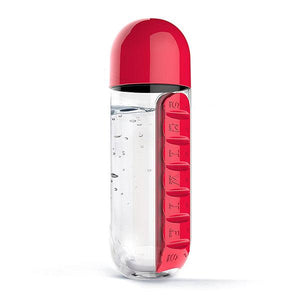 2 In 1 Portable Pill Case Water Bottle-Home & Garden-Prime4Choice.com-Red-Prime4Choice.com