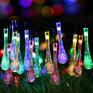 Waterproof Solar Powered Raindrop String Light-Lights-Prime4Choice.com-Multi-color-Prime4Choice.com