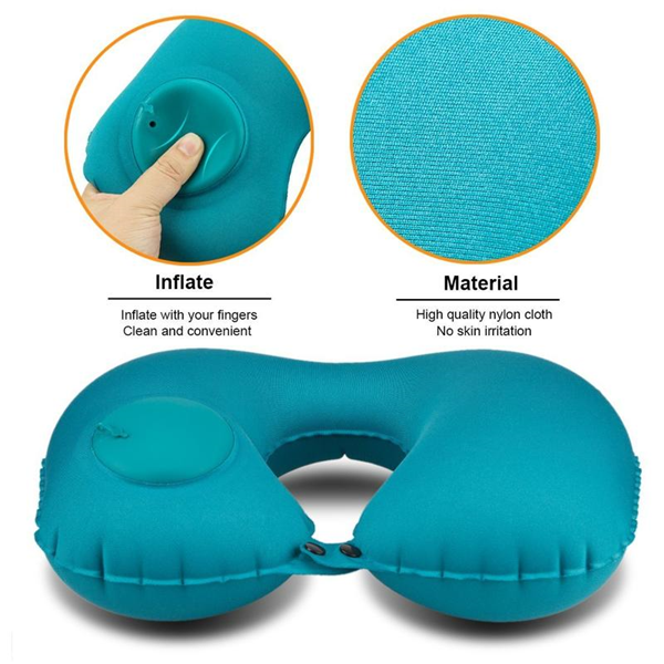 Hand-Press Inflatable Neck Pillow