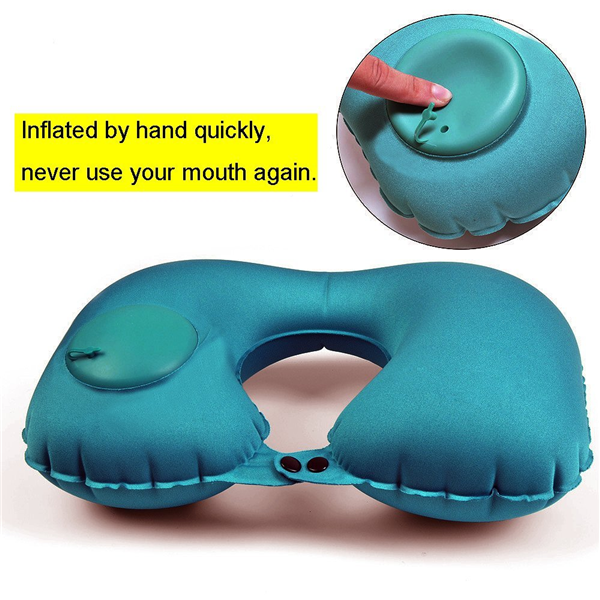 Hand-Press Inflatable Neck Pillow