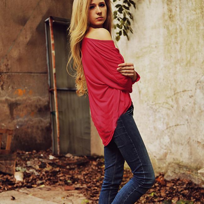 Women Sexy Batwing Sleeve Loose Pullover-Beauty & Fashion-BeautyHolic1.com-BeautyHolic1.com