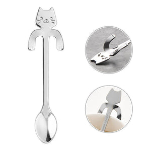Creative Cat Design Coffee & Tea Spoon-Kitchen & Household-Thechoiceday.com-Silver-1Pc-TheChoiceDay.com