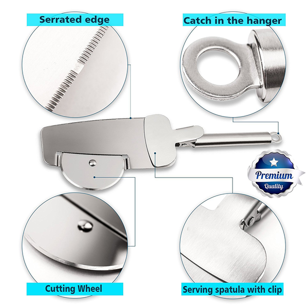 Pizza Cutter Wheel Spatula