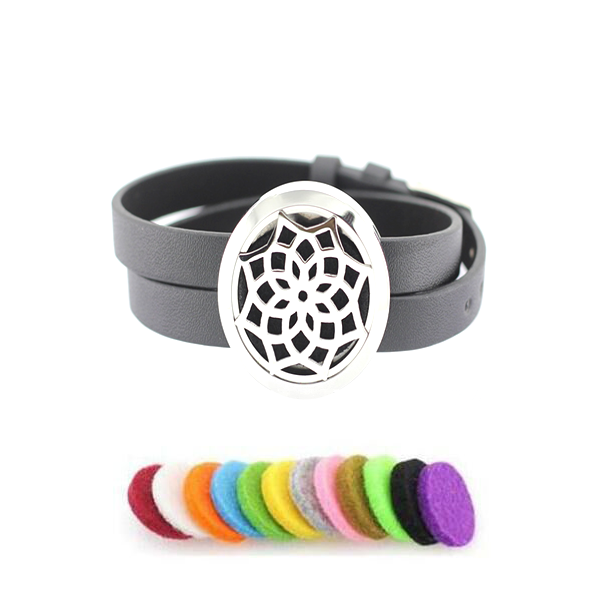 Sunflower Aromatherapy Leather Bracelet-Beauty & Fashion-Prime4Choice.com-Bracelet+Pad-Prime4Choice.com