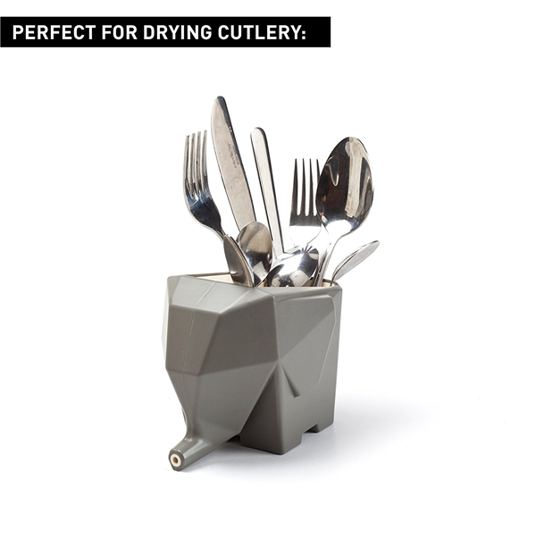 Elephant Cutlery Drainer Storage Box