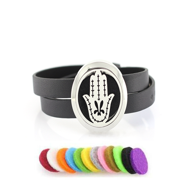 Palm Aromatherapy Leather Bracelet-Beauty & Fashion-Prime4Choice.com-Bracelet+Pad-Prime4Choice.com