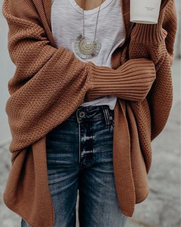 Batwing Sleeve Over Size Knit Sweater/Cardigan/Shawl
