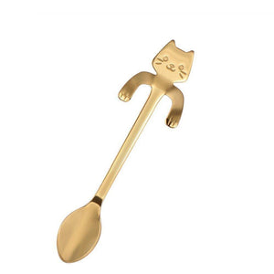 Creative Cat Design Coffee & Tea Spoon-Kitchen & Household-Thechoiceday.com-Gold-1Pc-TheChoiceDay.com