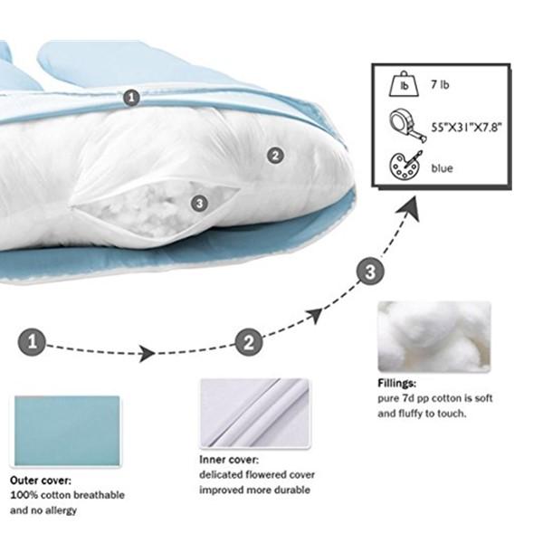 Full Pregnancy Washable Cotton Outer Cover Pillow