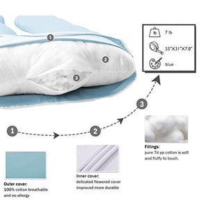 Full Pregnancy Washable Cotton Outer Cover Pillow