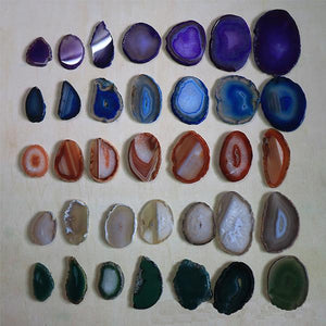 Natural Sliced Dyed Agate Coaster