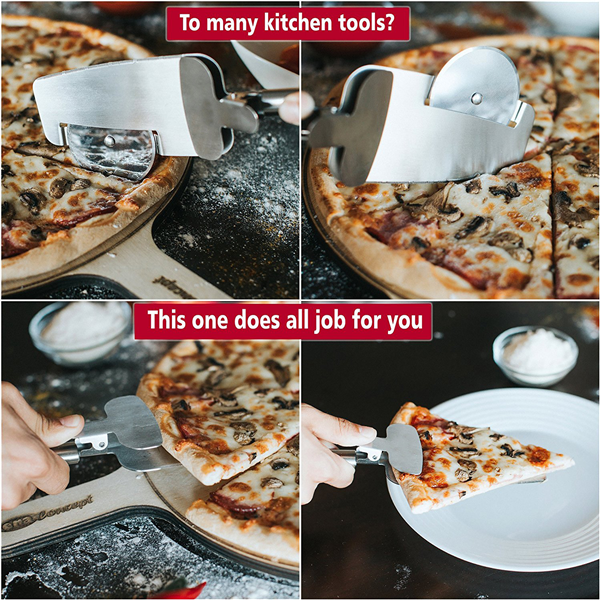 Pizza Cutter Wheel Spatula
