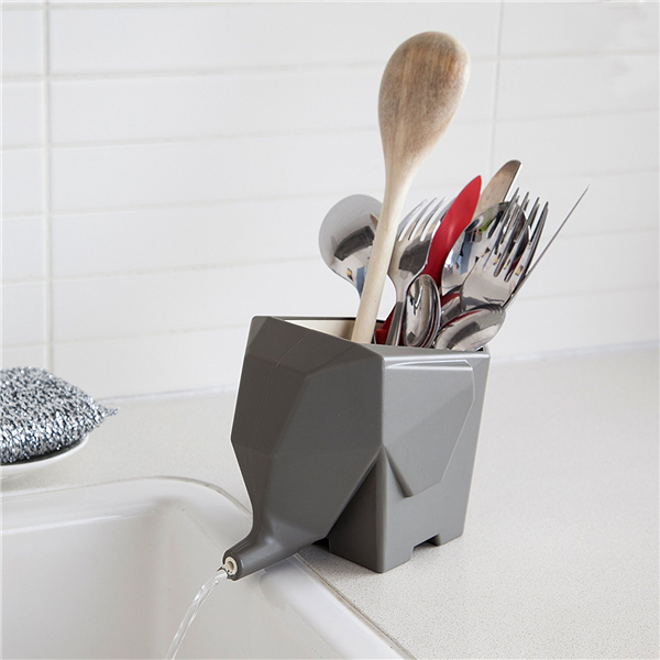 Elephant Cutlery Drainer Storage Box