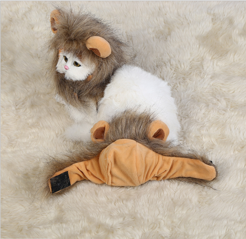 Funny Pet Lion Wig