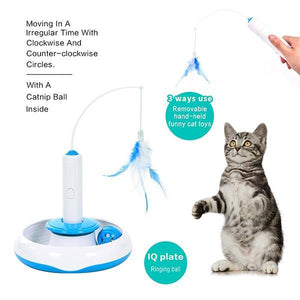 Bascolor Cat Toys Interactive Electric Rotate Feather