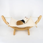 DIY Natural Wood Cat Hammock Swing Bed