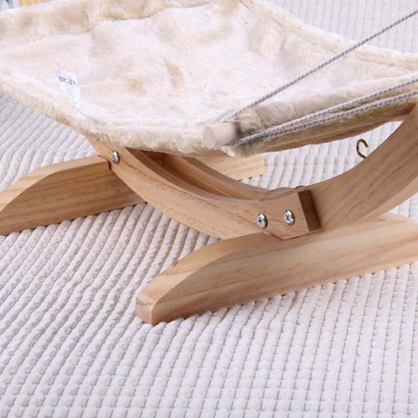 DIY Natural Wood Cat Hammock Swing Bed