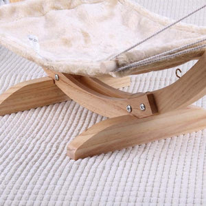 DIY Natural Wood Cat Hammock Swing Bed
