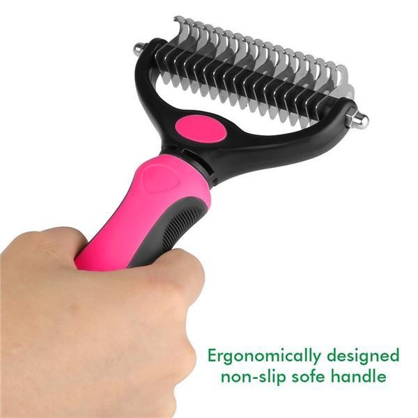 Dematting Comb with 2 Sided Undercoat Rake for Cats & Dogs