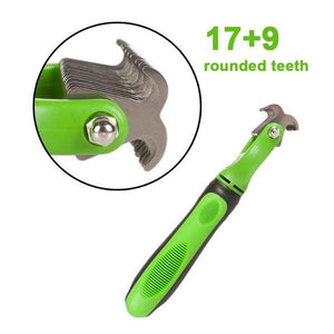 Dematting Comb with 2 Sided Undercoat Rake for Cats & Dogs