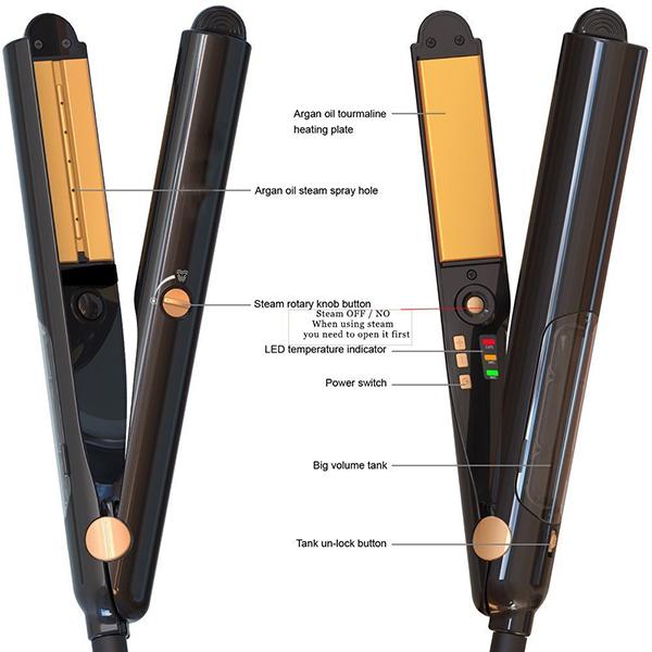 Hair Straightener and Curler with Spray