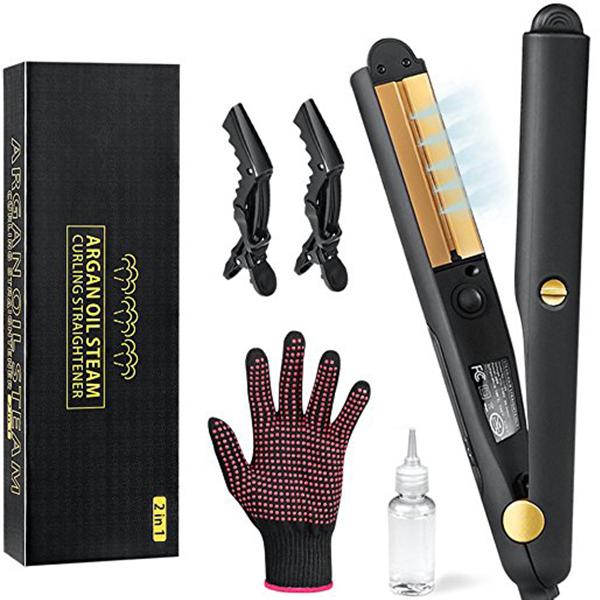 Hair Straightener and Curler with Spray