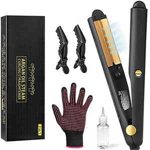 Hair Straightener and Curler with Spray