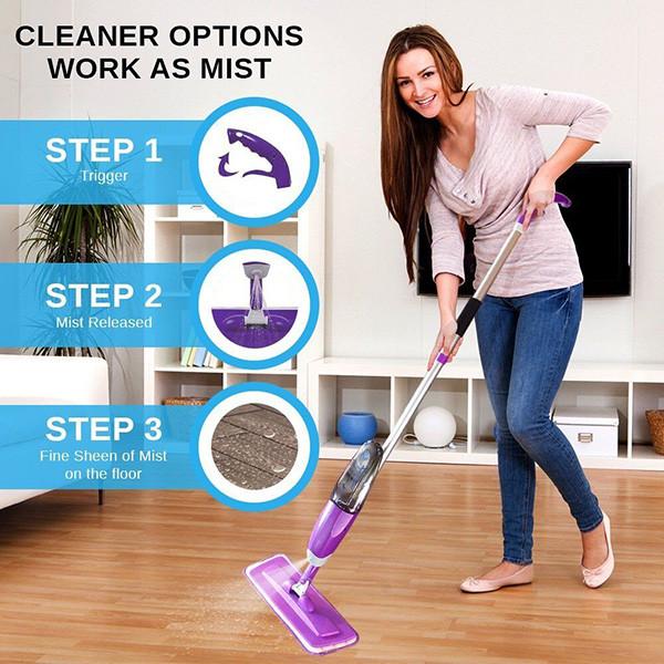 Integrated Included Refillable Microfibre Dusting Spray Mop