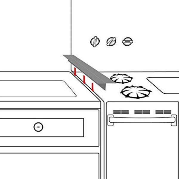 Kitchen Silicone Stove Counter Gap Cover 