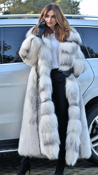 Long Fox Fur Coat