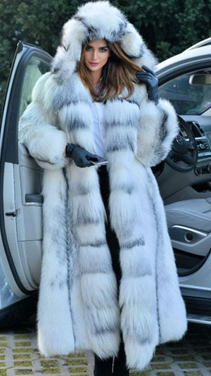 Long Fox Fur Coat
