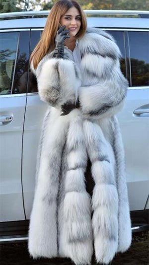 Long Fox Fur Coat