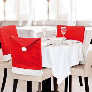 Santa Clause Red Hat Chair Cover Decor-Hats-Prime4Choice.com-Prime4Choice.com