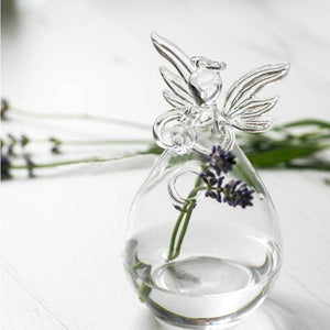 Beautiful Guardian Angel Glass Flower Vase-Glass Vases-prime4choice.com-Prime4Choice.com