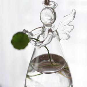 Beautiful Guardian Angel Glass Flower Vase-Glass Vases-prime4choice.com-Prime4Choice.com