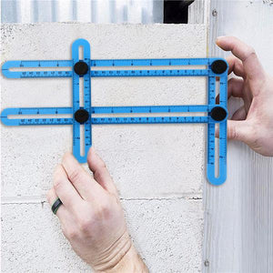 *Multi-Angle Four Folding Ruler-Tools & Gadgets-Prime4Choice.com-Durable plastic-Blue-Prime4Choice.com