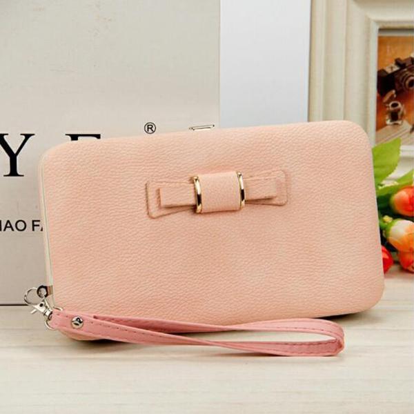 Luxury Leather Women Wallet All in 1-wear-Beautyholic1.com-Sakura Pink-BeautyHolic1.com