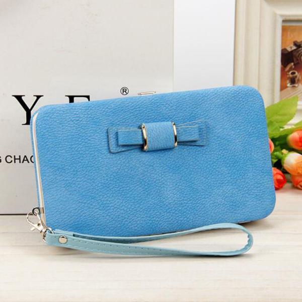 Luxury Leather Women Wallet All in 1-wear-Beautyholic1.com-Light Blue-BeautyHolic1.com