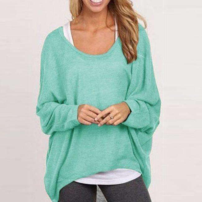 Women Sexy Batwing Sleeve Loose Pullover-Beauty & Fashion-BeautyHolic1.com-S-Green-BeautyHolic1.com