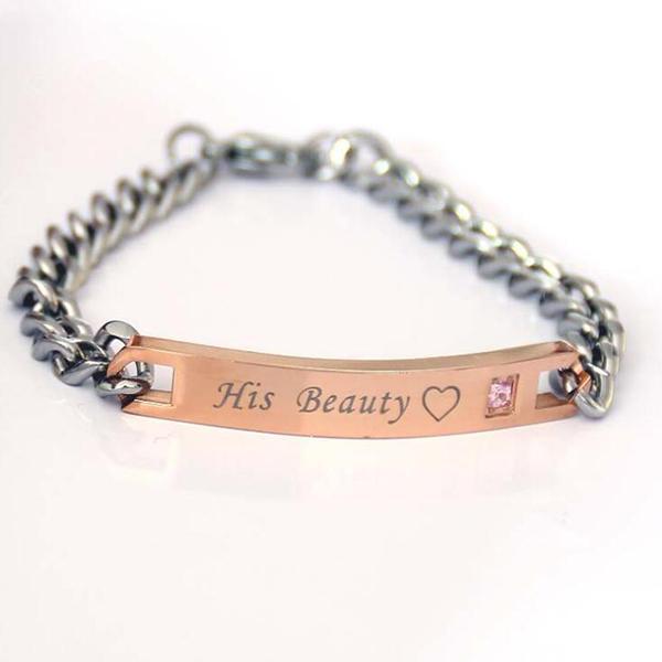 Her King His Queen Bracelets-Beauty-Beautyholic1.com-Rose Gold Heart-BeautyHolic1.com