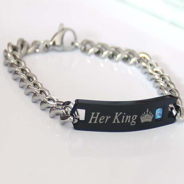 Her King His Queen Bracelets-Beauty-Beautyholic1.com-Black Crown-BeautyHolic1.com