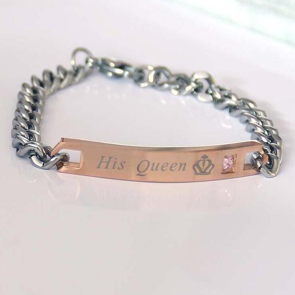 Her King His Queen Bracelets-Beauty-Beautyholic1.com-Rose Gold Crown-BeautyHolic1.com