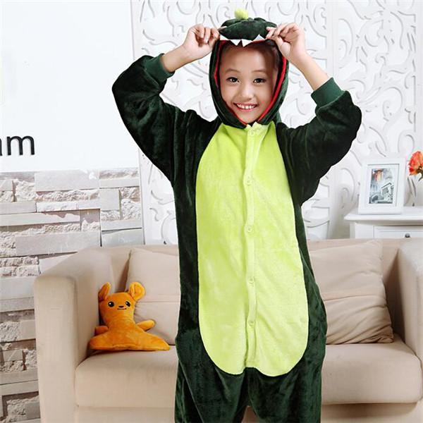 Cool Dinosaurs Hooded Fleece Pajamas for Kids-Christmas-TheChoiceDay.com-TheChoiceDay.com
