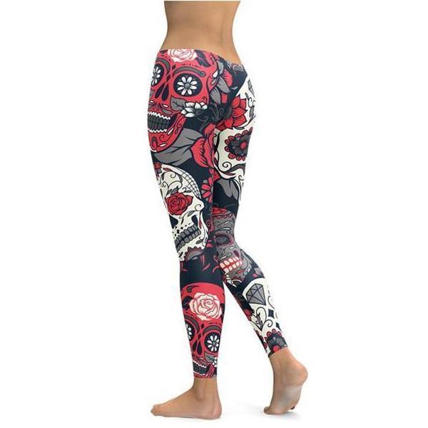 Pink Sugar Skull Leggings-Cloth-Beautyholic1.com-BeautyHolic1.com