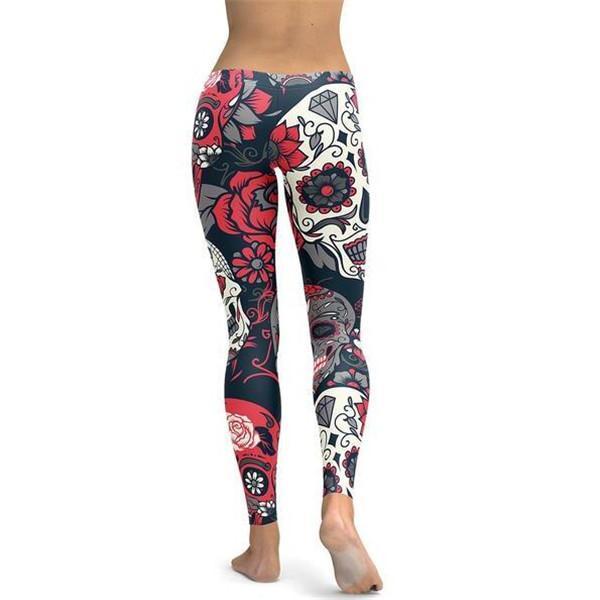 Pink Sugar Skull Leggings-Cloth-Beautyholic1.com-BeautyHolic1.com