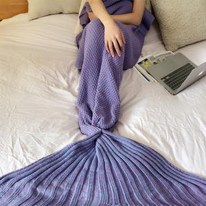 Handmade Knitted Mermaid Tail Blanket-Home & Garden-Prime4Choice.com-Prime4Choice.com