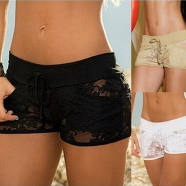 Elastic Waist Lace Shorts-Cloth-Prime4Choice.com-Prime4Choice.com